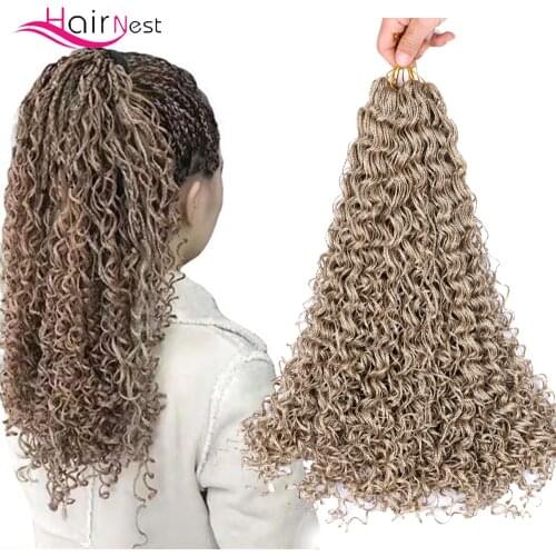 Hair Nest Small Synthetic Curly Zizi Braids Small Box Braid Crochet Twisted Hair Synthetic Kanekalon Braiding Hair Extension
