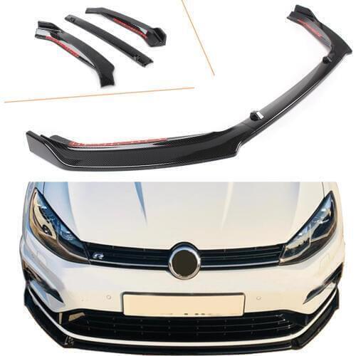 Golf 2013 2014 2015 2016 2017 Front Bumper Lip Spoiler For Volkswagen 7.5 model Carbon Fiber Styling ABS Plastic MK7 MK 7.5