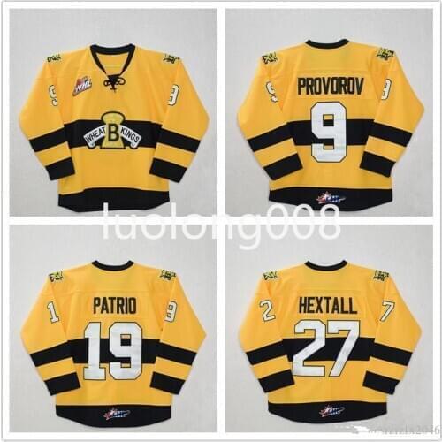Custom Brandon Wheat Kings #9 ivan provorov #19 Nolan Patrick #27 ron hextall Hockey Jersey Embroidery any number and name
