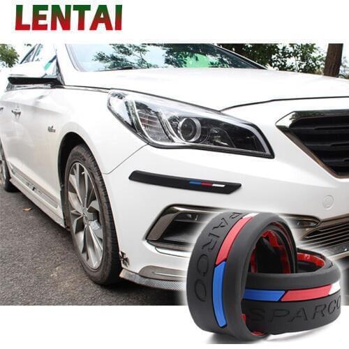 LENTAI 1Pair Auto Car Head Bumper Anti-collision Strip Stickers For Alfa Romeo Citroen C4 C5 Peugeot 307 206 308 207 407 3008