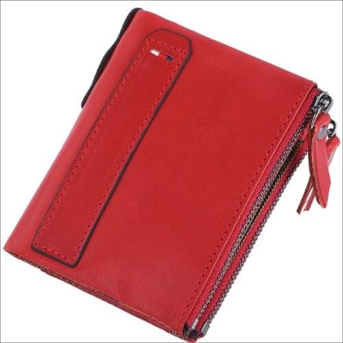 Hot!!! Genuine Leather Women Wallet Purses Coin Purse Female Small Portomonee Bifold Rfid Wallet Lady Purse For Men Money Bag