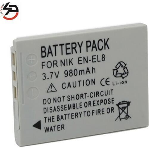 LPD 980mah 100% brand new Replacement Camera Battery For Nikon EN-EL8 P1 P2 S1 S2 S3 S5 S7 S9 S50 S51 S52