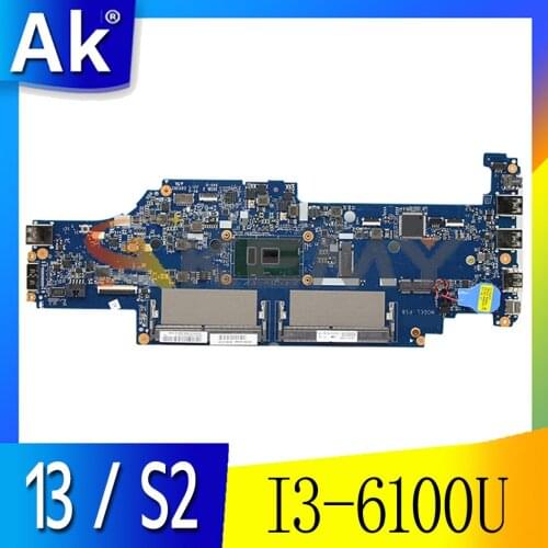 For ThinkPad 13 / S2 laptop motherboard DA0PS8MB8G0 has CPU I3 6100U Test 100% Work FRU 01AY 548 01AY559 01AY558 Mainboard