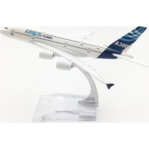 1/400 Aircraft model Simulation passenger aircraft Alloy static ornaments 16CM A380 prototype Airbus A380