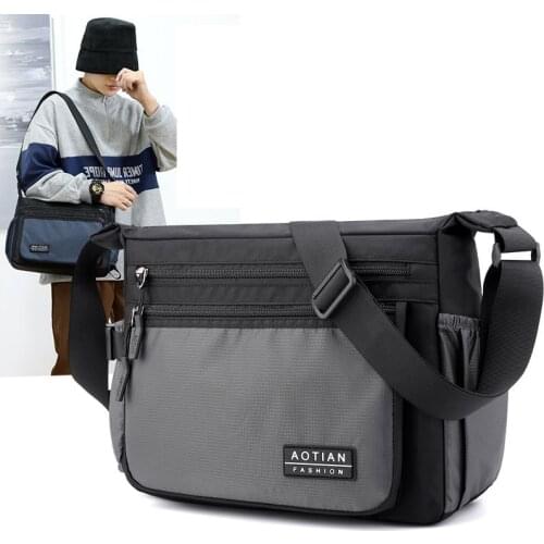 Weysfor Fashion Men Travel Bag Canvas Casual Men Shoulder Crossbody Outdoor Bags Mens Travel School Retro Zipper Shoulder Bags
