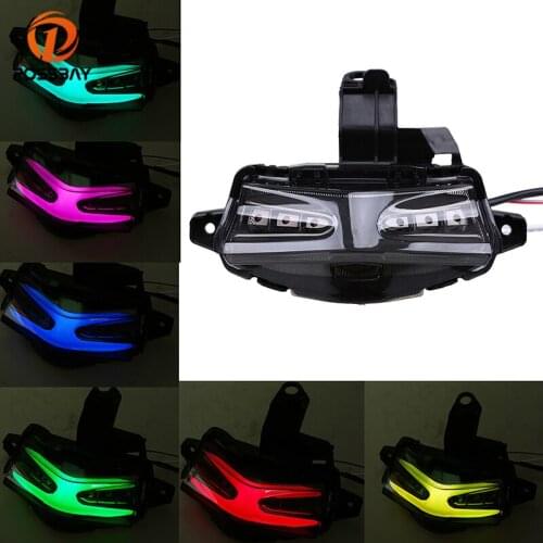POSSBAY Motorcycle Turn Singal 1PCS LED Colorful 12V Motor Stop Tail Light Brake Lamp Turn Signal Light for Yamaha NVX155 Lamp