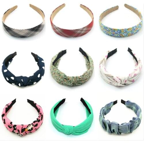 2021 New Hairband for Women Girls Hair Head hoops bands Accessories Fabric Floral Print Headband Headwrap headwear Headdress