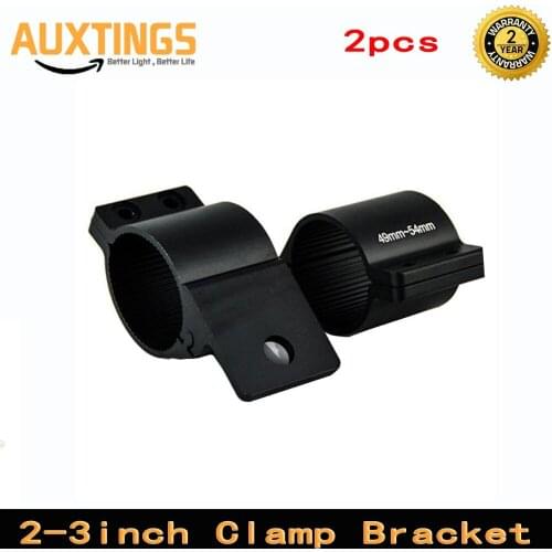 A Pair Black Bull Bar Mounting Bracket Clamps Kit 49-54mm 66mm~71mm 76mm~81mm for Offroad Work Light LED Bar Driving Light Lamps
