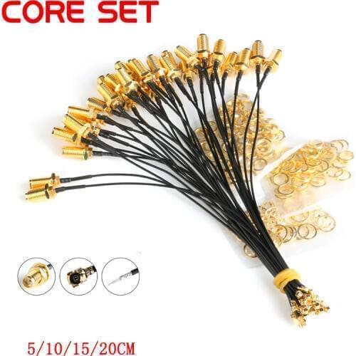 5pcs SMA Connector Cable Female to uFL/u.FL/IPX/IPEX RF Or NO Connector Coax Adapter Assembly RG178 Pigtail Cable 1.13mm