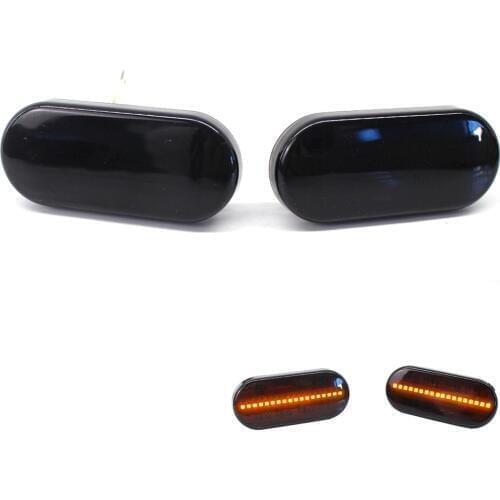 Fit For VW Jetta Golf 3 4 MK4 Bоra T5 Passat Polo Smoked Lens Front Fender LED Side Marker Lights Light Lamp