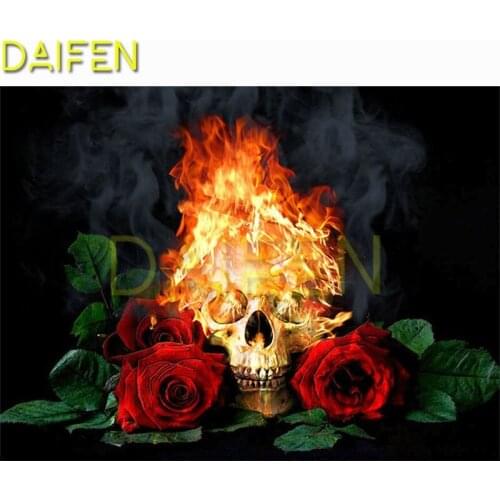 Full Square Diamond mosaic Fire rose leaf Full Round Diamond embroidery Fire rose 5D DIY Diamond painting Cross stitch Fire rose