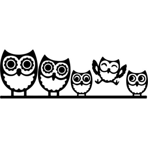 S51779# Various Sizes/Colors Car Stickers Vinyl Decal Owls Motorcycle Decorative Accessories Creative