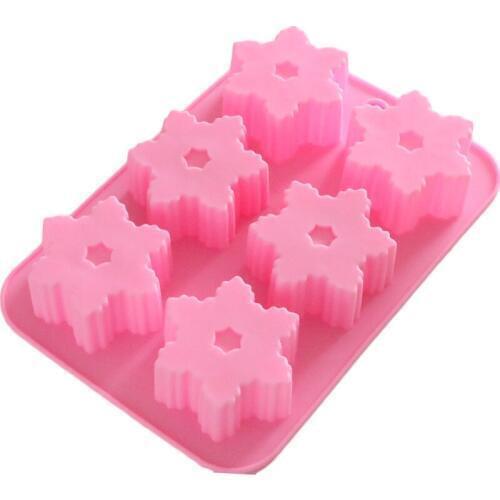 Snowflakes Silicone Mold Cake Mold Baking Decorating Mold Chocolate Mold DIY Handmade Soap Mould K208