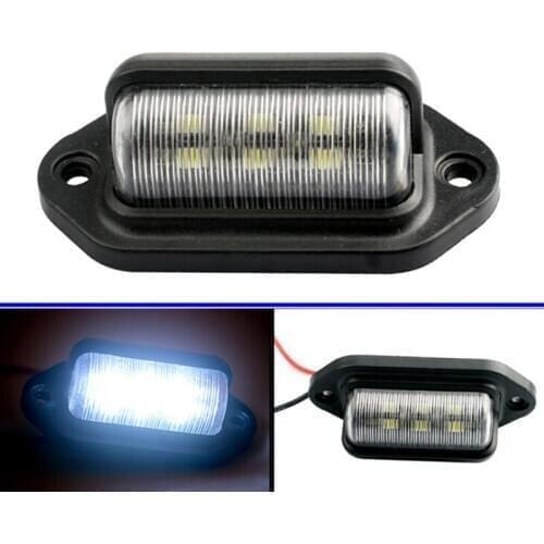 1pc High Quality 1PCS Waterproof IP65 License Plate Light Car Truck Trailer Step Lamp License Plate Light Car Accessories