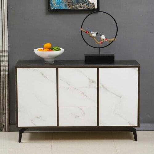 Italian-Style Light Luxury Rock Board Sideboards Cabinet Modern Simple Living Room Household Wall Storage Tea Cabinet