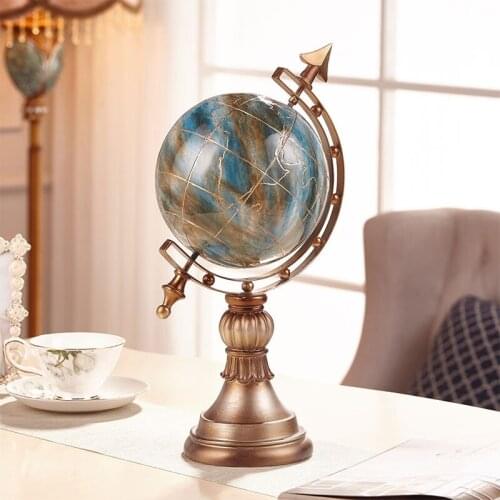 Resin embellishments Household globe decoration Living room porch wine cabinet decorations Creative decoration of study desk
