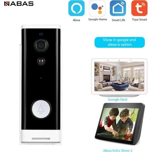 NABAS Tuya Smart Video Doorbell Smart Wireless WiFi Security Doorbell Visual Recording Home Monitor Night Vision Walkie Talkie
