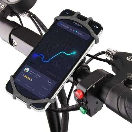 Universal Bicycle Holder Shockproof Elastic Silicone Mount Phone Stand Riding Cycling MTB Bike Phone Bracket Support QBMY
