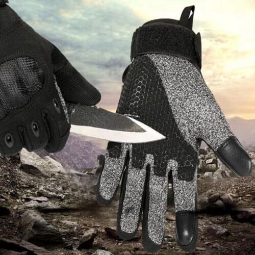 Cycling gloves self-defense gloves self-defense full-finger fighting gloves cut-proof mountaineering gloves can touch screen