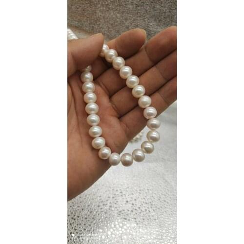 Real picture huge11-12mm AAA south sea white pearl necklace 18inch