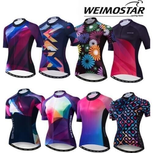 Womens Cycling Jersey Summer MTB Bike Fashion Clothing Breathable Shirt Mountain Road Bicycle Tops Team Racing Sport Wear