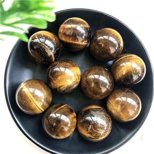1PC Natural Tiger Eye Crystal Sphere Ball Orb Gem Stone Healing Top Quality
