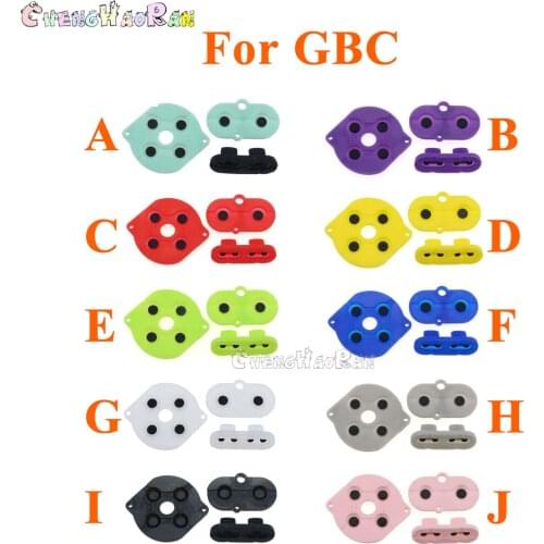 10colors 10sets Colourful Rubber Conductive Button AB D-pad For Gameboy Color GBC Silicone Start Select Keypad Buttons