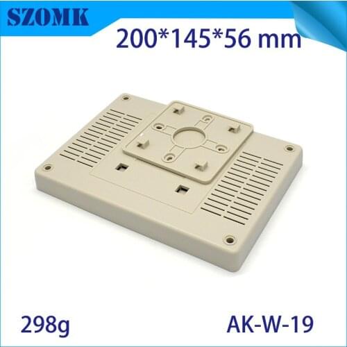 10 pcs)szomk wall mount plastic enclosure plastic box Electronics enclosure plastic housing DIN connector diy shell200*145*56mm