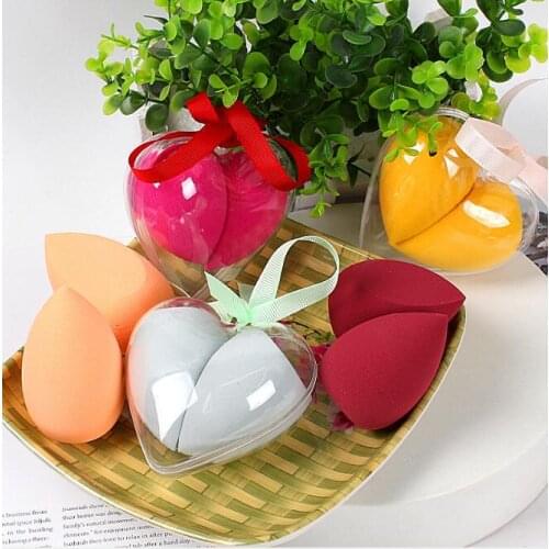 100Set/Lot 2Pcs/Set Super Soft Sponge Egg Gourd Cosmetic Puff Wet And Dry Do Not Eat Powder Powder Puff HA2402