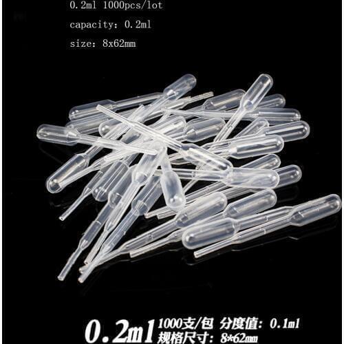 1000 Pcs/lot 0.2ml Capacity Liquids Pipetting Disposable Transfer Pipettes Lab Supplies