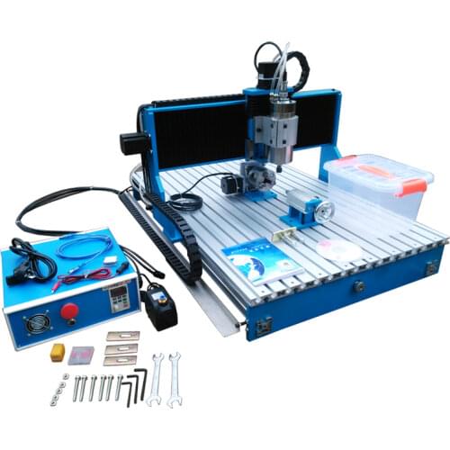 4axis CNC 6090 Router Lathe Woodworking Machine Linear Guide Rail Rotary Axis 3D Engraving Machine USB / Parallel port