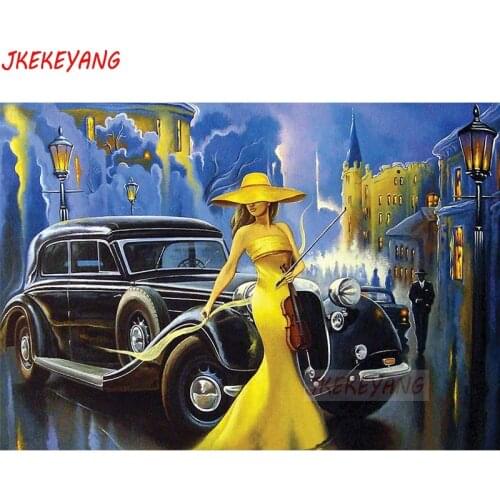 5D DIY square/round Diamond painting Beautiful violin car Cross Stitch Diamond Embroidery Pattern Rhinestone J3067