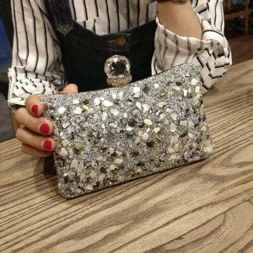 Diamond Luxury Designer Handbag Pillow Shape Womens Clutch Bag Chain Shoulder Evening Bags for Woman Wedding Party Handbag Z195