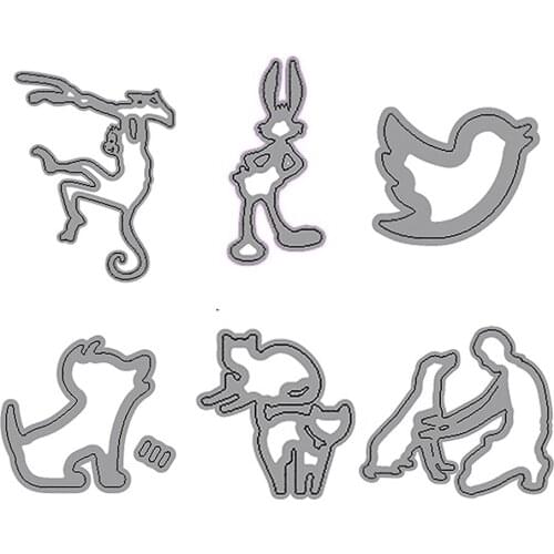 Anmals Monkey cat rabbit dog bird Easter metal cutting diy photo album scrapbook card making embossing template decoration mold
