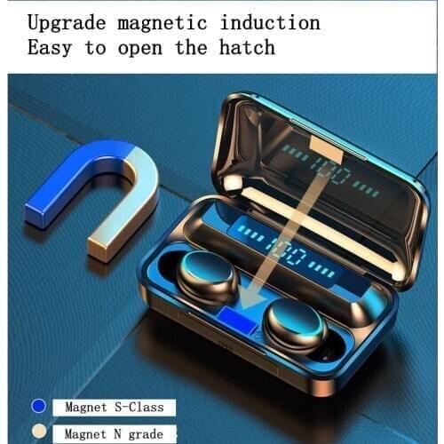 In-ear wireless Bluetooth headset Binaural smart TWS touch 5.0 sports Bluetooth headset colorful fingerprint touch magnetic indu