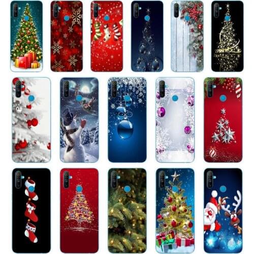 38SD Christmas holiday Tree New Year Soft Silicone Tpu Cover phone Case for OPPO A1K A5S A7 AX7 A5 A9 2020 Realme 3 Pro C3 Case