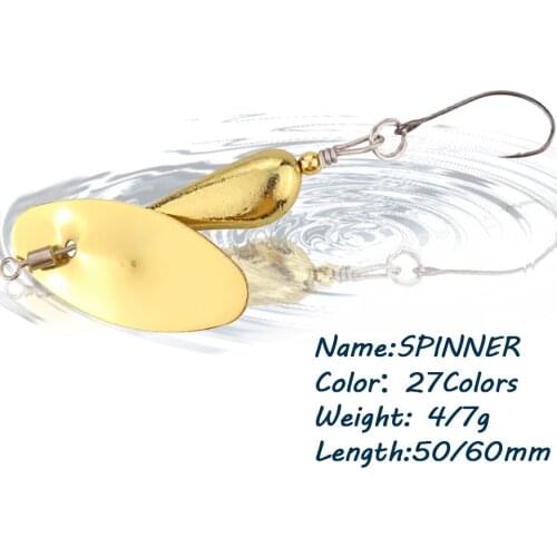 GOBYGO 1PCS Fishing Lure Metal Rotating Sequins Spoon Spinner Fishing Baits Jiging Fishing Baits Pesca Lures Tackles Crankbait