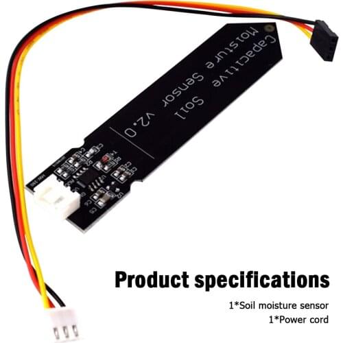 HW-390 Capacitive Soil Moisture Sensor Module Corrosion Resistant Wide Voltage Wire for Arduino Moisture Detection Sensor