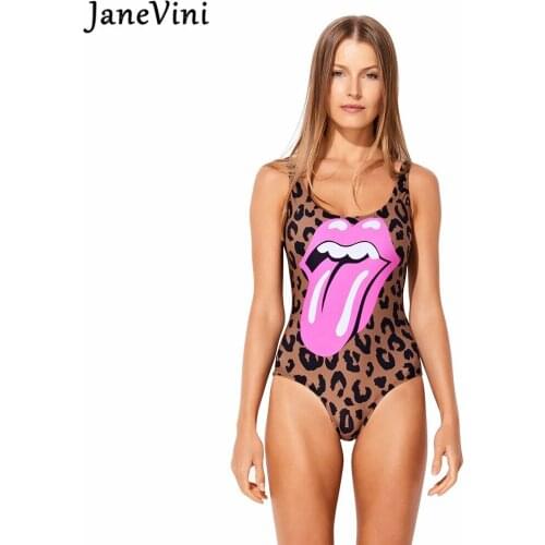 JaneVini Sexy Woman Leopard Swimwear One Piece Black Swimsuit Women Female Surfing Bodysuit Bathing Suits Brazilian Bikinis 2021