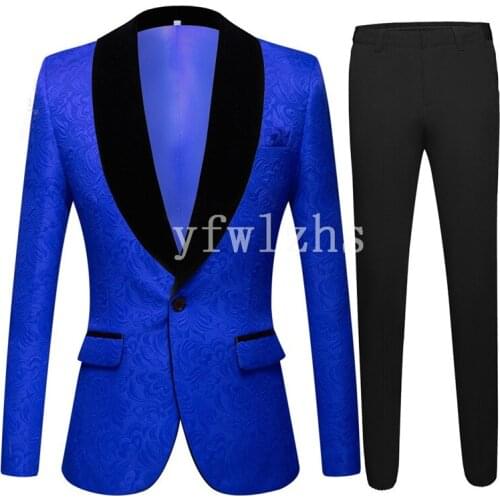Handsome Embossing Groomsmen Shawl Lapel Groom Tuxedos Mens Wedding Dress Man Blazer Prom Dinner (Jacket+Pants+Tie) A114