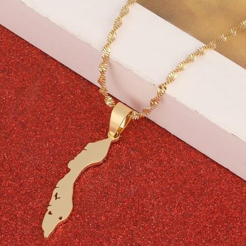 Curacao Islands Map Pendant Necklaces Gold Color Jewelry Maps Gift