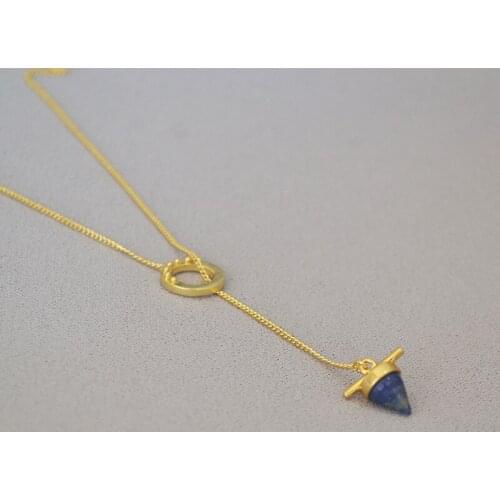 Fashion pendant necklaces for women lapis pendant Long sweater chain neck accessory party casual wedding jewelry female gifts