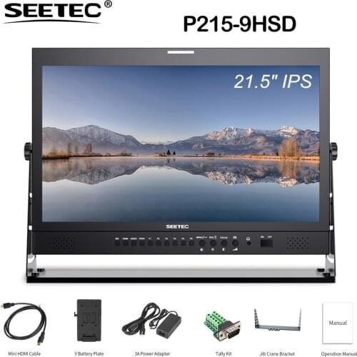 Seetec P215-9HSD 21.5" IPS 3G-SDI HDMI Broadcast Monitor Full HD 1920x1080 Desktop LCD Monitor for Video Movie Recording