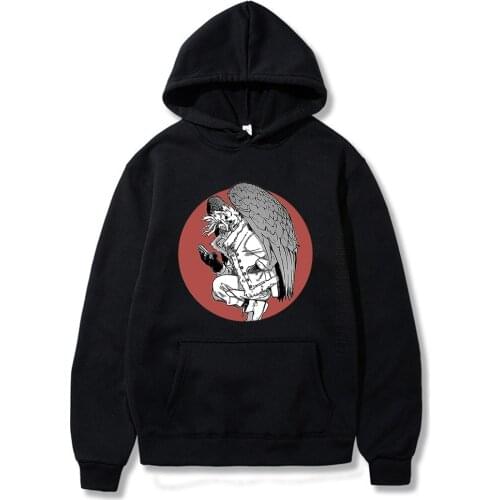 Harajuku Men My Hero Academia Hawks Long Sleeves Daily Casual Fashion Designer Streetwear Hoodies Japan Anime Print Tops