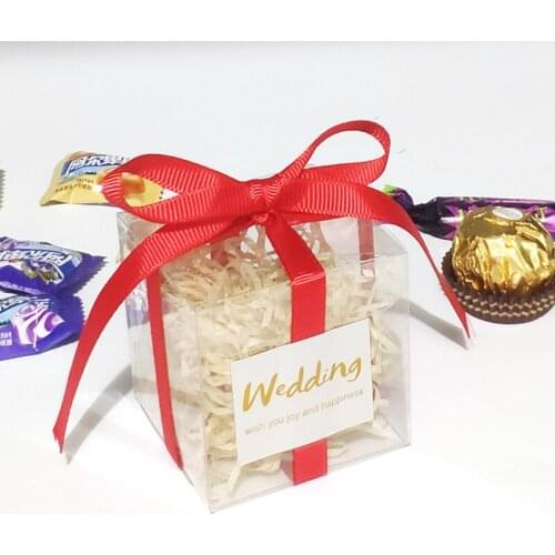 New Transparent Bag Matte Box PVC Box Gifts Plastic Christmas Gift Box Plastic candy Boxes for Packaging Wedding Party Favors
