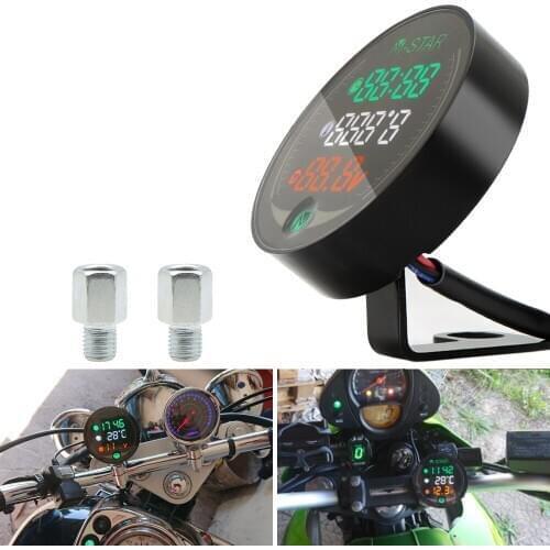 Nuoxintr 5-In-1 Modified Motorcycle Water Temperature Meter Time Voltmeter 12V Chronometer USB Mobile Phone Charging Waterproof