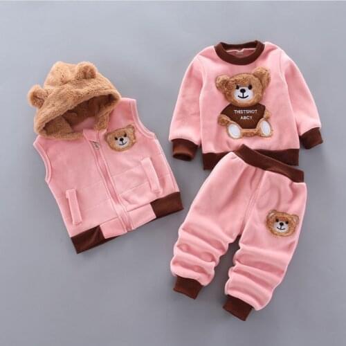Autumn Winter Girls and Boys Clothes 2 Pieces Casual Sets Gold Velvet Tracksuit for Girls Sport Suits Kids Clothes Children Set