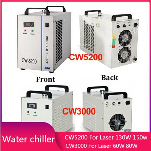 Water Chiller Industrial CW3000 CW5000 CW5200 For CNC Spindle Laser Cutting Machine CO2 Laser Tube Water cooling protection