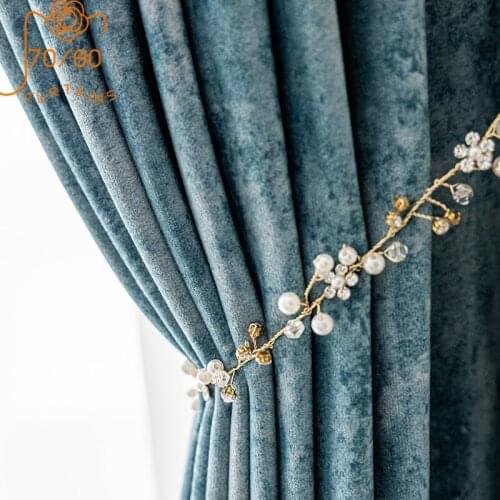 Nordic Simple Modern Velvet Printing Curtains, High-end Velvet Thickening Shading Curtains for Living Room and Bedroom