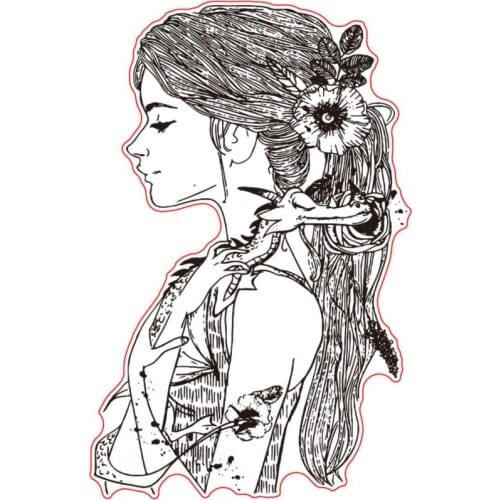 Girl Clear Stamp Or stamp for DIY Scrapbooking/Card Making/Kids Fun Decoration Supplies A489